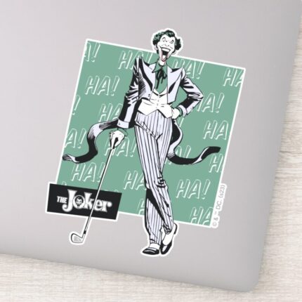 Joker With Golf Club Sticker