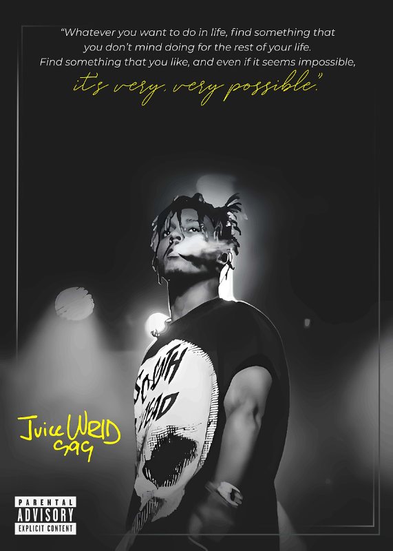 Juice Wrld 999 Quote Music Poster
