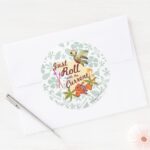 Just Roll With The Current Classic Round Sticker