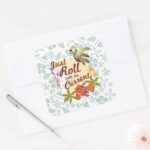 Just Roll With The Current Square Sticker