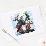 Justice League Group 1 Square Sticker