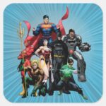 Justice League Group 2 Square Sticker