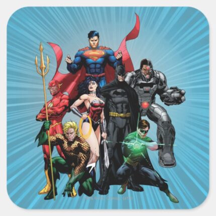 Justice League Group 2 Square Sticker