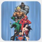 Justice League Group 3 Square Sticker