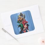 Justice League Group 3 Square Sticker