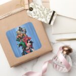 Justice League Group 3 Square Sticker