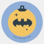 Justice League Batman Holiday Bauble Classic Round Sticker