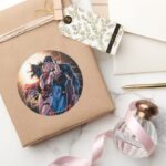 Justice League Comic Cover 12 Variant Classic Round Sticker