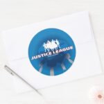 Justice League Global Defenders Classic Round Sticker