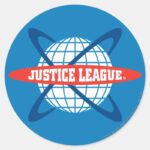 Justice League Globe Logo Classic Round Sticker