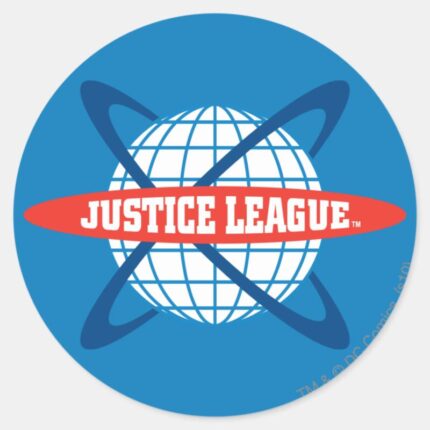 Justice League Globe Logo Classic Round Sticker