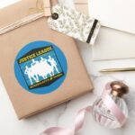 Justice League Intergalactic Patrol Classic Round Sticker