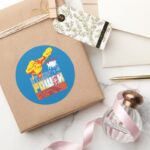 Justice League Strength. Power. Courage. Character Classic Round Sticker