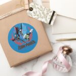 Justice League Team Power Classic Round Sticker