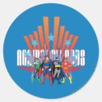 Justice League Against All Odds Classic Round Sticker