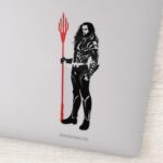 Justice League Aquaman Pose Noir Pop Art Sticker