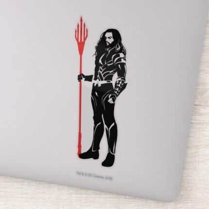 Justice League Aquaman Pose Noir Pop Art Sticker