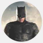 Justice League Batman On Battlefield Classic Round Sticker
