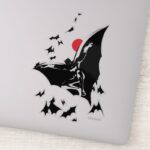 Justice League Batman In Cloud Of Bats Pop Art Sticker