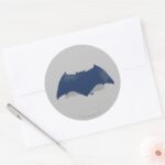 Justice League Brush Halftone Batman Symbol Classic Round Sticker