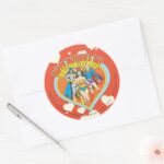 Justice League Happy Mothers Day Classic Round Sticker