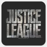 Justice League Justice League Metallic Logo Square Sticker