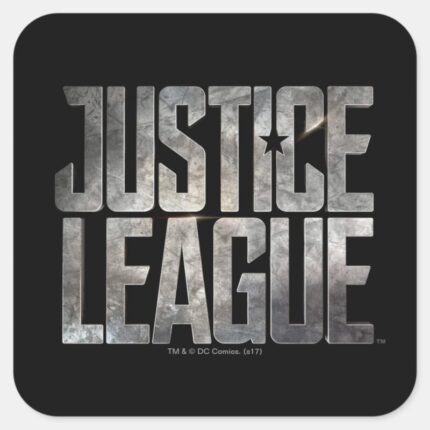 Justice League Justice League Metallic Logo Square Sticker