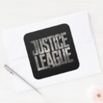 Justice League Justice League Metallic Logo Square Sticker