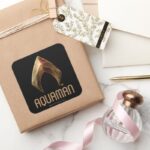 Justice League Metallic Aquaman Symbol Square Sticker