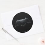 Justice League Metallic Batman Symbol Classic Round Sticker