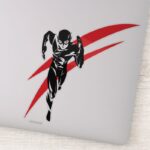 Justice League The Flash Running Noir Pop Art Sticker