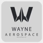 Justice League Wayne Aerospace Logo Square Sticker