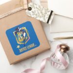 Justice League Wonder Woman JL Logo Pop Art Square Sticker