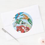 Justice League Of America Group 3 Classic Round Sticker