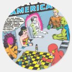 Justice League Of America Issue 1 Nov Classic Round Sticker