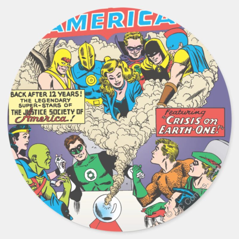 Justice League Of America Issue 21 Aug Classic Round Sticker