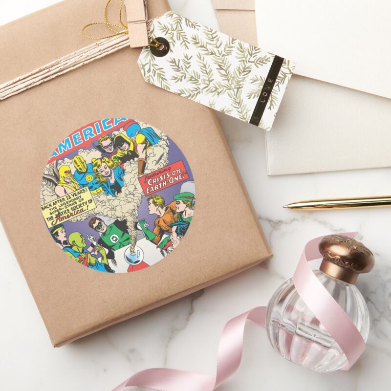 Justice League Of America Issue 21 Aug Classic Round Sticker