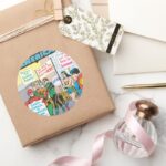 Justice League Of America Issue 28 June Classic Round Sticker