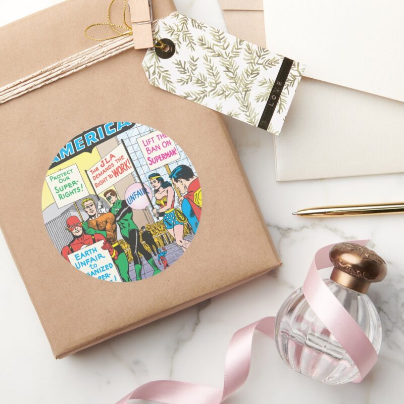 Justice League Of America Issue 28 June Classic Round Sticker