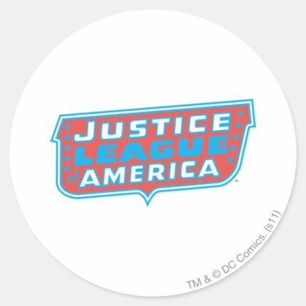 Justice League Of America Logo Classic Round Sticker