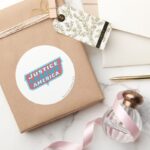 Justice League Of America Logo Classic Round Sticker