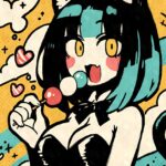 KAwaii Cat Girl With Dango Poster