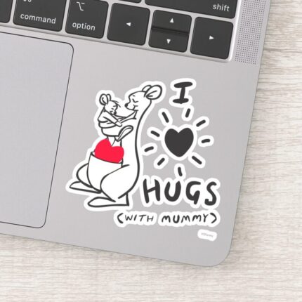 Kanga Roo I Love Hugs With Mummy Sticker