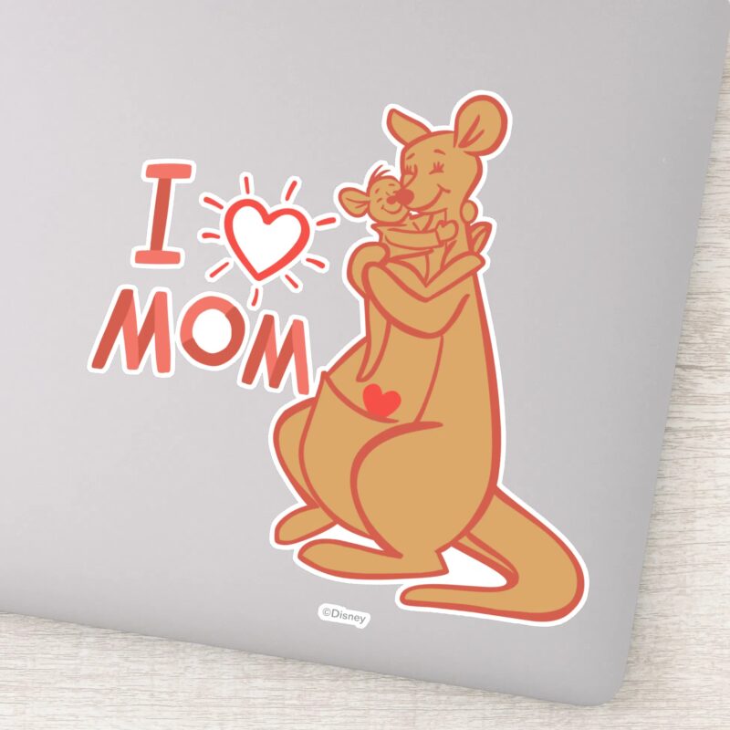 Kanga Roo I Love Mom Sticker