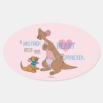 Kanga Roo Mother Quote Oval Sticker