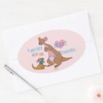 Kanga Roo Mother Quote Oval Sticker