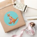 Kanga And Roo Classic Round Sticker