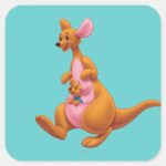 Kanga And Roo Square Sticker