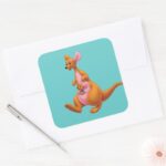 Kanga And Roo Square Sticker