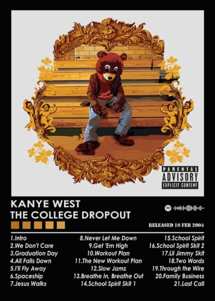 Kanye West The College Dropout Music Poster